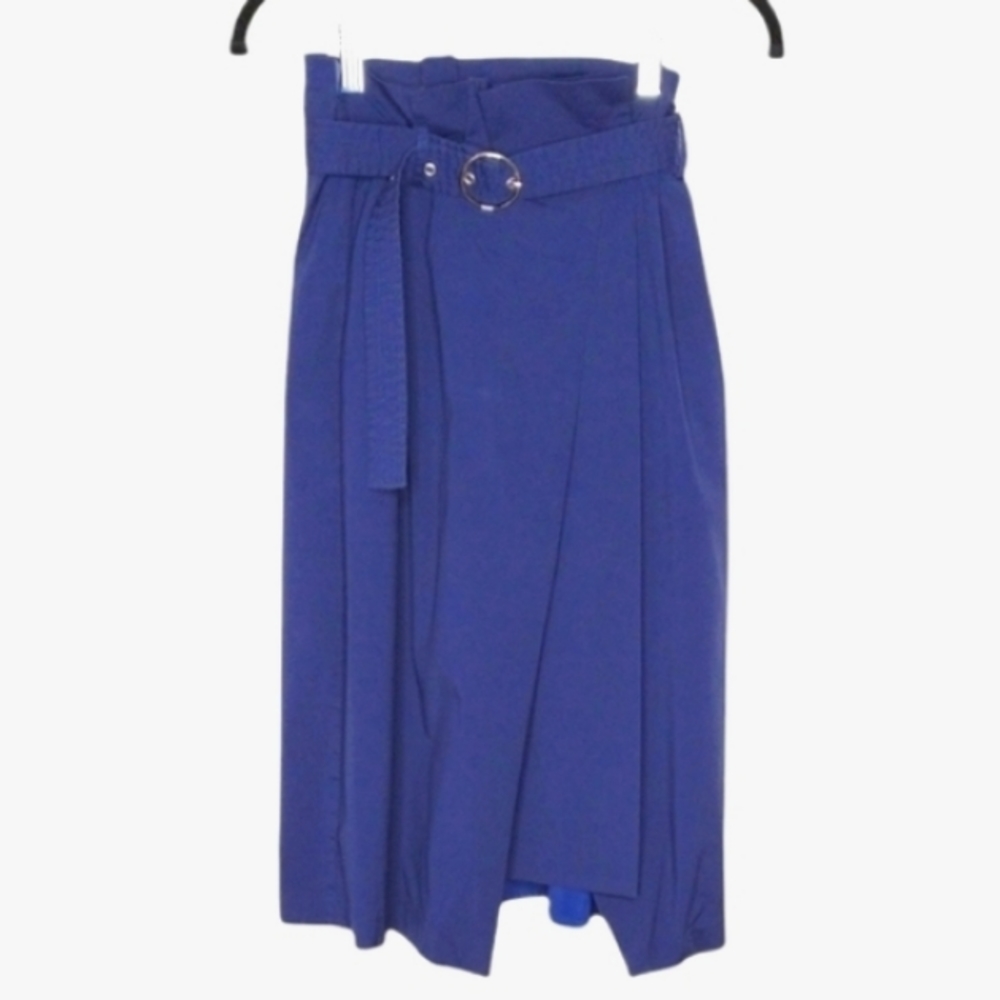 Girdear Women 2 Navy Office Siren Corpcore Downtown Belted Paperbag Waist Skirt